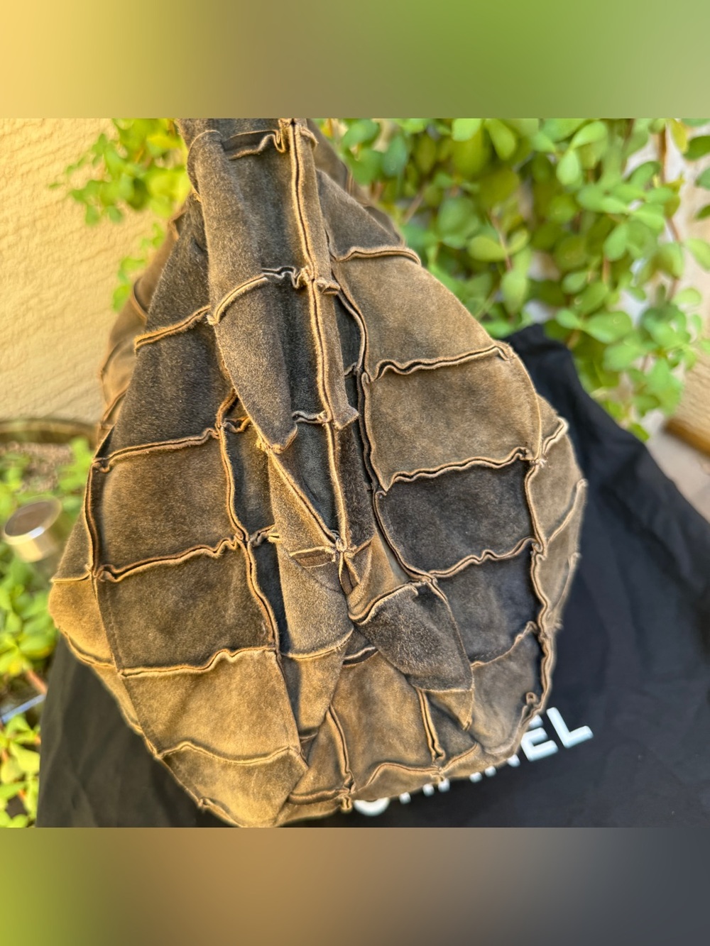 CHANEL Brown Patchwork Suede Shoulder Bag - Picture 12 of 14